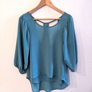 A'GACI Teal Blouse